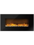 Boxed ICON120BK Black Wall Mounting Electric Fireplace