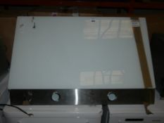 UBDAHH90 90cm White Glass Angled Cooker Hood