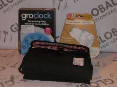 Lot to Contain 3 Assorted Baby Items to Include Gro Clock Amazing Sleep Trainer, Folding Babys