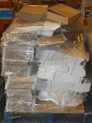 Pallet Containing a Large Quantity of Flatpack Packaging Boxes and Packaging Box Lids