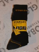 Lot to Contain 10 Brand New Packs of 3 Size 6 - 11 Stanley Work Socks Combined RRP £60