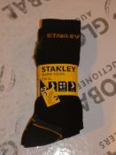 Lot to Contain 10 Brand New Packs of 3 Size 6 - 11 Stanley Work Socks Combined RRP £60