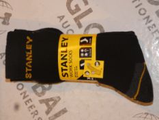 Lot to Contain 10 Brand New Packs of 3 Size 6 - 11 Stanley Work Socks Combined RRP £60