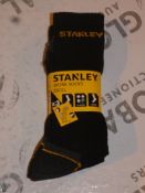 Lot to Contain 10 Brand New Packs of 3 Size 6 - 11 Stanley Work Socks Combined RRP £60