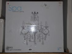 Boxed Spar Bathroom Lighting 5 Light Chandelier Ceiling Light RRP £180