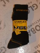 Lot to Contain 10 Brand New Packs of 3 Size 6 - 11 Stanley Work Socks Combined RRP £60