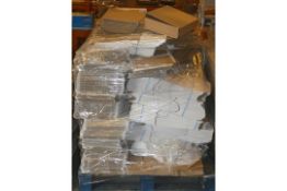 Pallet Containing a Large Quantity of Flatpack Packaging Boxes and Packaging Box Lids