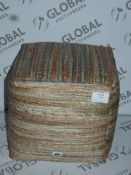 Besp-oke Beige and Orange Pouffe RRP £80 (151501139)