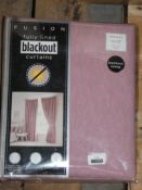 Pair of Fusion Fully Lined 90 x 54Inch Black Out Curtains RRP £65 (REB51838)(9416)