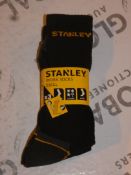 Lot to Contain 10 Brand New Packs of 3 Size 6 - 11 Stanley Work Socks Combined RRP £60