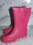 Brand New Pair of EU37 Oufan Ladies Bright Pink Wellington Boots