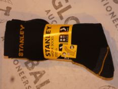 Lot to Contain 10 Brand New Packs of 3 Size 6 - 11 Stanley Work Socks Combined RRP £60