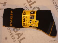 Lot to Contain 10 Brand New Packs of 3 Size 6 - 11 Stanley Work Socks Combined RRP £60