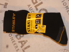 Lot to Contain 10 Brand New Packs of 3 Size 6 - 11 Stanley Work Socks Combined RRP £60