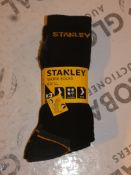 Lot to Contain 10 Brand New Packs of 3 Size 6 - 11 Stanley Work Socks Combined RRP £60