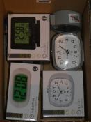 Lot to Contain 5 Assorted Boxed and Unboxed Acctim Mantle and Alarm clocks Combined RRP £90 (