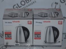 Lot to Contain 2 Boxed Morphy Richards 1.7L Accents Cordless Jug Kettles