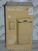 Boxed Swan Retro Handsfree Cream Sensor Bin RRP £55 (PSSP1006)(8435)