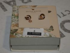 Boxed Pair of Olivia Burton Sterling Silver Huggy Hoops Earrings RRP £50 (581711)