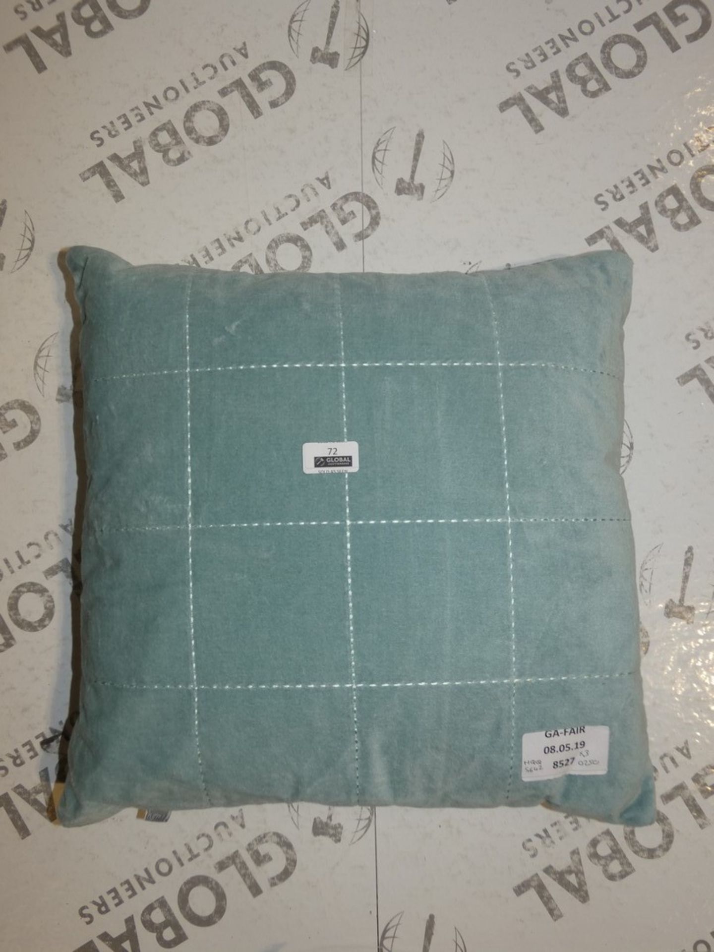 Gallery Home Luxury Feather Filled Kirkby Velvet Duck Egg Blue 45 x 45cm Scatter Cushions RRP £25