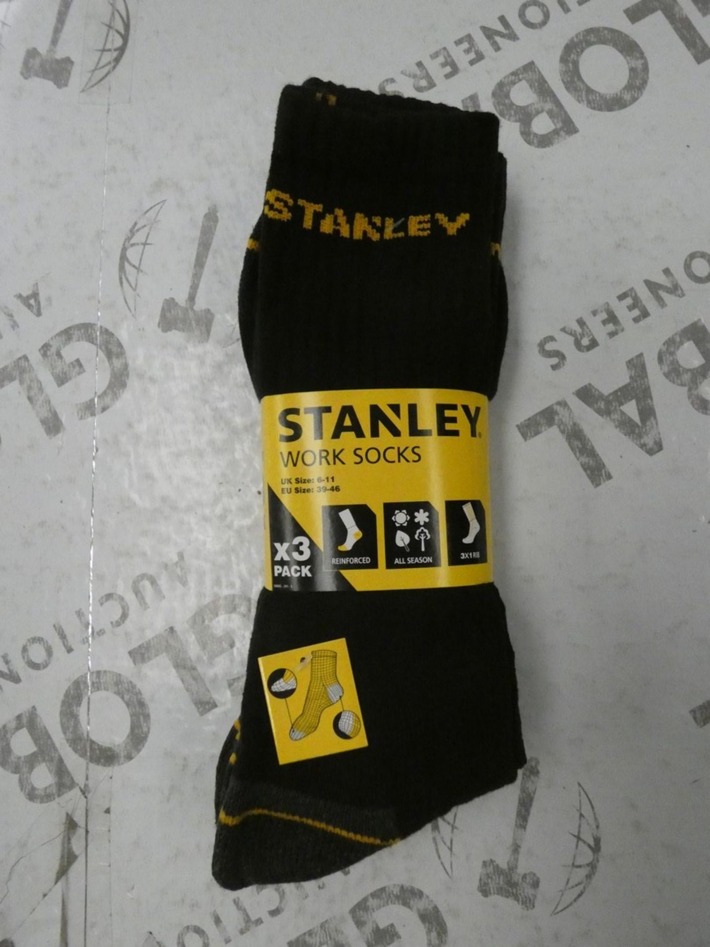Brand New Packs Of 3 Stanley UK Size 6-11 Black Wo