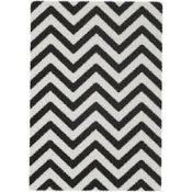 Kayoom Chevron Black and White Designer Floor Rug 200 x 280cm RRP £140 (MISN1001)