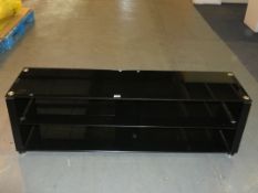 Black Glass Designer 3 Tier TV Stand RRP £220