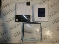 Assorted Items to Include Luxury Percale 200 Thread Count Double Duvet Sets, Linen and More Luxury