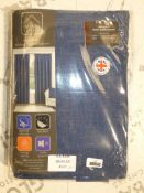 Pairs of Enhanced Living 66 x 72Inch Essence Navy Ready Made Black Out Thermal Curtains (8527)