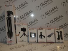 Boxed Complete 6 Piece Manfrotto Camera Accessory Pack to Include the Compact Action Tripod with