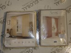 Pairs of Curtains to Include a Pair of 68 x 183cm Fusion Fully Lined Curtains and a Pair of Serene
