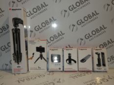 Boxed Complete 6 Piece Manfrotto Camera Accessory Pack to Include the Compact Action Tripod with