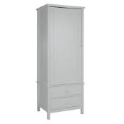 Boxed Solid White Wooden Wilton Single Door 2 Draw Wardrobe RRP £300 (910274)(910208)