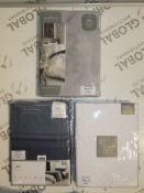 Assorted Bedding Items to Include a Gaveno Cavailia Kingsize Marble Grey Duvet Cover, Fusion Navy