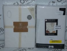 Lot to Contain 2 Assorted Bedding Items to Include the Linen Yard Double 100% Cotton Waffle Duvet