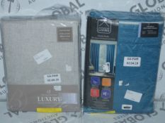 Lot to Contain 2 Assorted Items to Include a Pair of Enhanced Living 168 x 229cm Ready Made Black