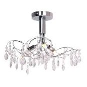Lot to Contain 3 Assorted Home Collection Lighting Items to Include a Harrison Gold Pendant Light,