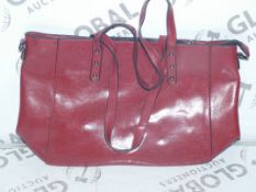 Brand New Womens Coolives Red Leather Tote Bag RRP £50