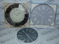 Lot to Contain 3 Assorted Boxed and Unboxed Clocks by Jones and Acctim