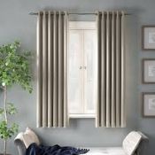 Pair of Burj 229 x 229cm Room Darkening Eyelet Headed Curtains RRP £55 (8771)(ANSY1042)