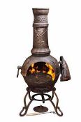 Boxed Large Cast Iron Chimney Burner RRP £125 (GGD1046)(10691)