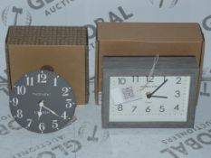 Lot to Contain 2 Boxed Assorted Thomas Kent Clocks to Include a 6Inch Arabic Mantle Dolphin Clock