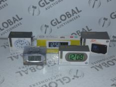 Lot to Contain 5 Boxed Acctim Alarm Clocks and Mantle Clocks Combined RRP £150 (73482302)(