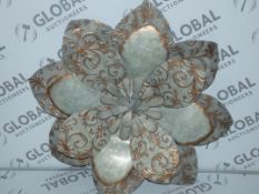Boxed Large Decorative Metal Flower Decoration RRP £80 (HEMA2674)(10608)