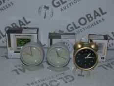 Lot to Contain 6 Assorted Boxed and Unboxed Clocks to Include an Acctim Apex Alarm Clock, Acctim