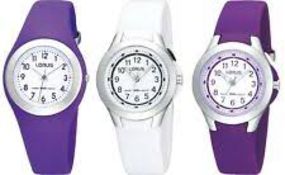 Laurus Purple Rubber Strap Childrens Designer Wrist Watch RRP £25 (3623641)