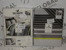 Lot to Contain 2 Finest Homewear Cambridge Stripe Single Duvet Covers Combined RRP £50 (1331930)(