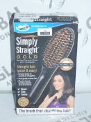 Boxed Simply Straight Gold Heated Ceramic Brush RRP £60