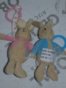 Lot to Contain 9 Assorted Childrens Toy Items to Include 4 x Peter Rabbit Flopsy Bunny, 4 x Peter