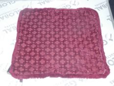 Lot to Contain 4 Brand New Paoletti 55 x 55cm Belmont Claret Cushion Cover Cases Combined RRP £